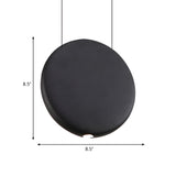 Minimalist Modern LED Resin Black Disc Pendant Light Image - 15