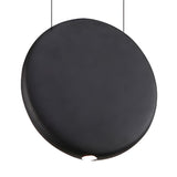 Minimalist Modern LED Resin Black Disc Pendant Light Image - 4