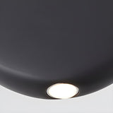 Minimalist Modern LED Resin Black Disc Pendant Light Image - 5