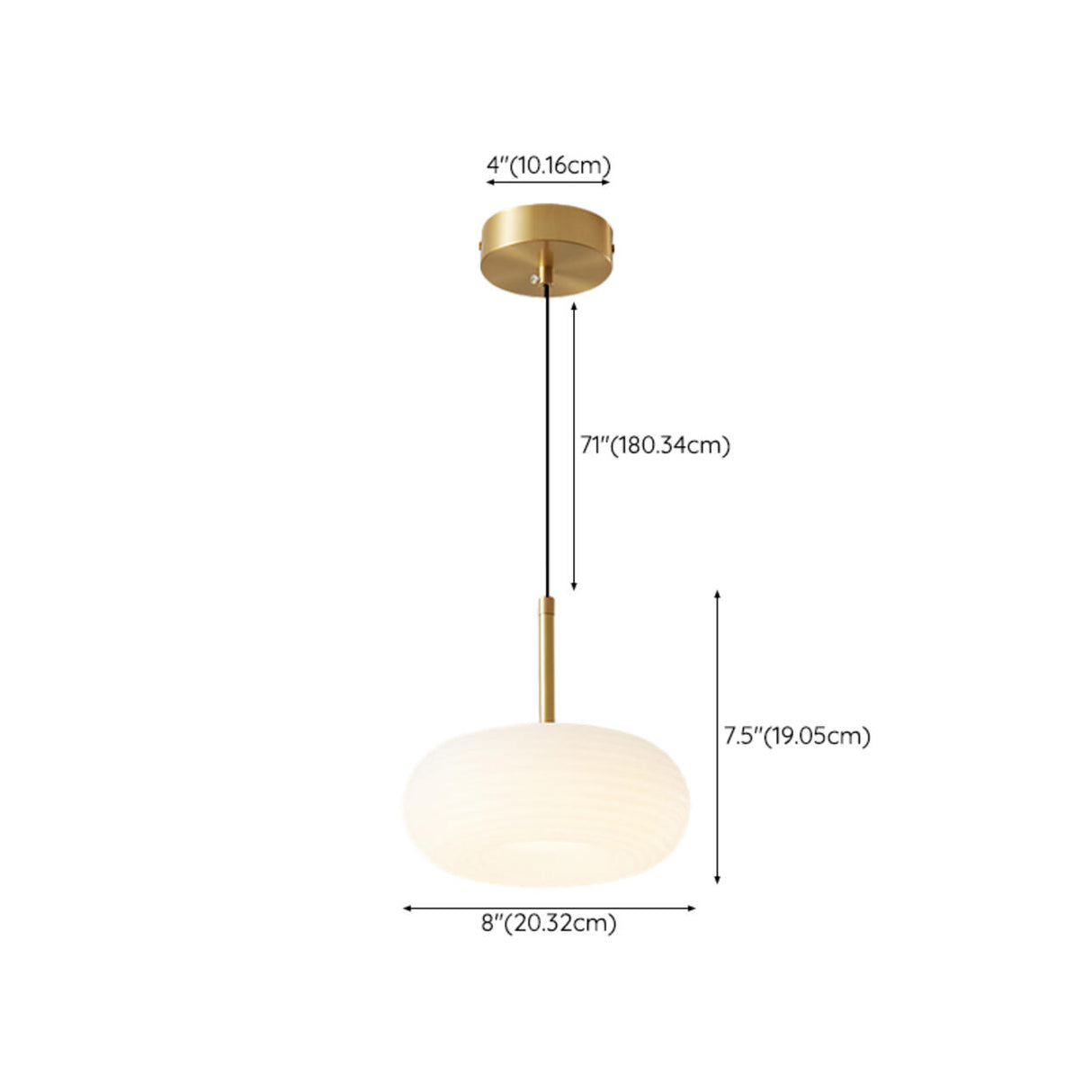 Minimalist Modern LED White Acrylic Oval Drum Pendant Light 