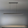 Minimalist Modern Linear Black LED Island Pendant Light Image - 5