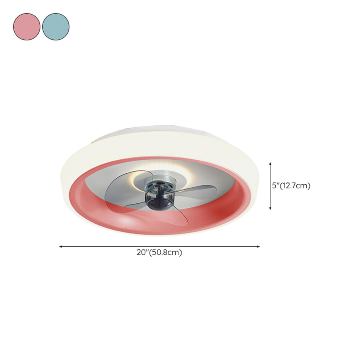 Minimalist Modern Round Flush-Mount Ceiling Fan Light Image - 19