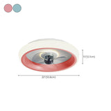 Minimalist Modern Round Flush-Mount Ceiling Fan Light Image - 19