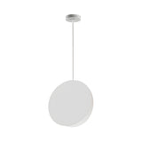 Minimalist Modern Sleek Black Metal Disc Pendant Light Image - 18