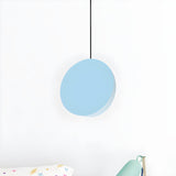 Minimalist Modern Sleek Black Metal Disc Pendant Light Image - 8