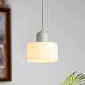 Minimalist Modern White Glass Cylinder Pendant Light Image - 5