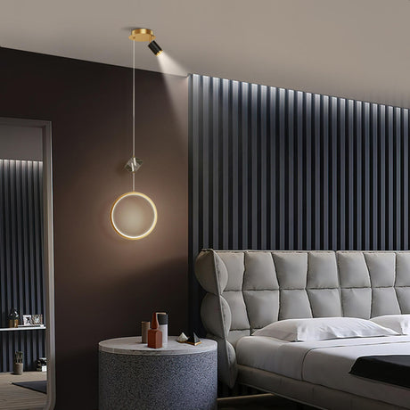 Minimalist Multiple Geometric Metal Bedroom Pendant Light Image - 1