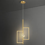 Minimalist Multiple Geometric Metal Bedroom Pendant Light Image - 13