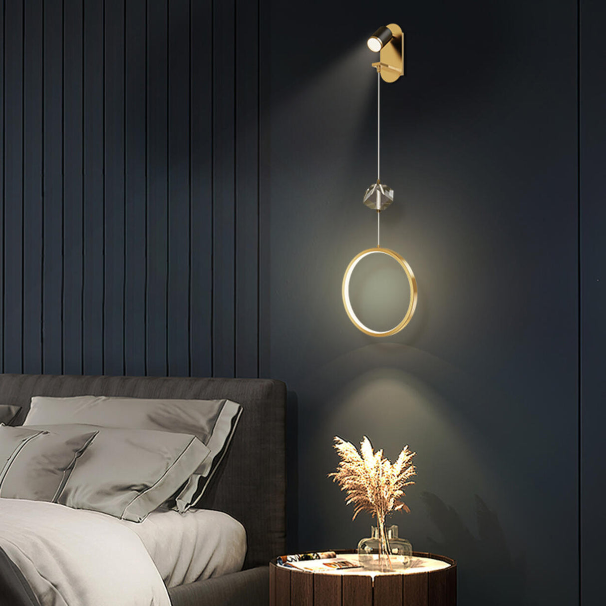 Minimalist Multiple Geometric Metal Bedroom Pendant Light Image - 4