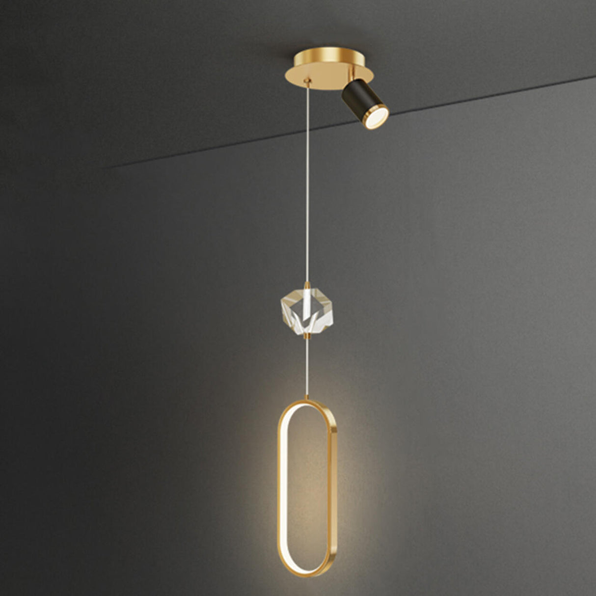 Minimalist Multiple Geometric Metal Bedroom Pendant Light Image - 5