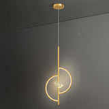 Minimalist Multiple Geometric Metal Bedroom Pendant Light Image - 9