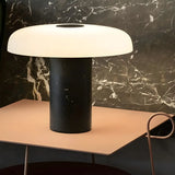 Minimalist Mushroom Black Marble Bedroom Table Lamp Image - 1