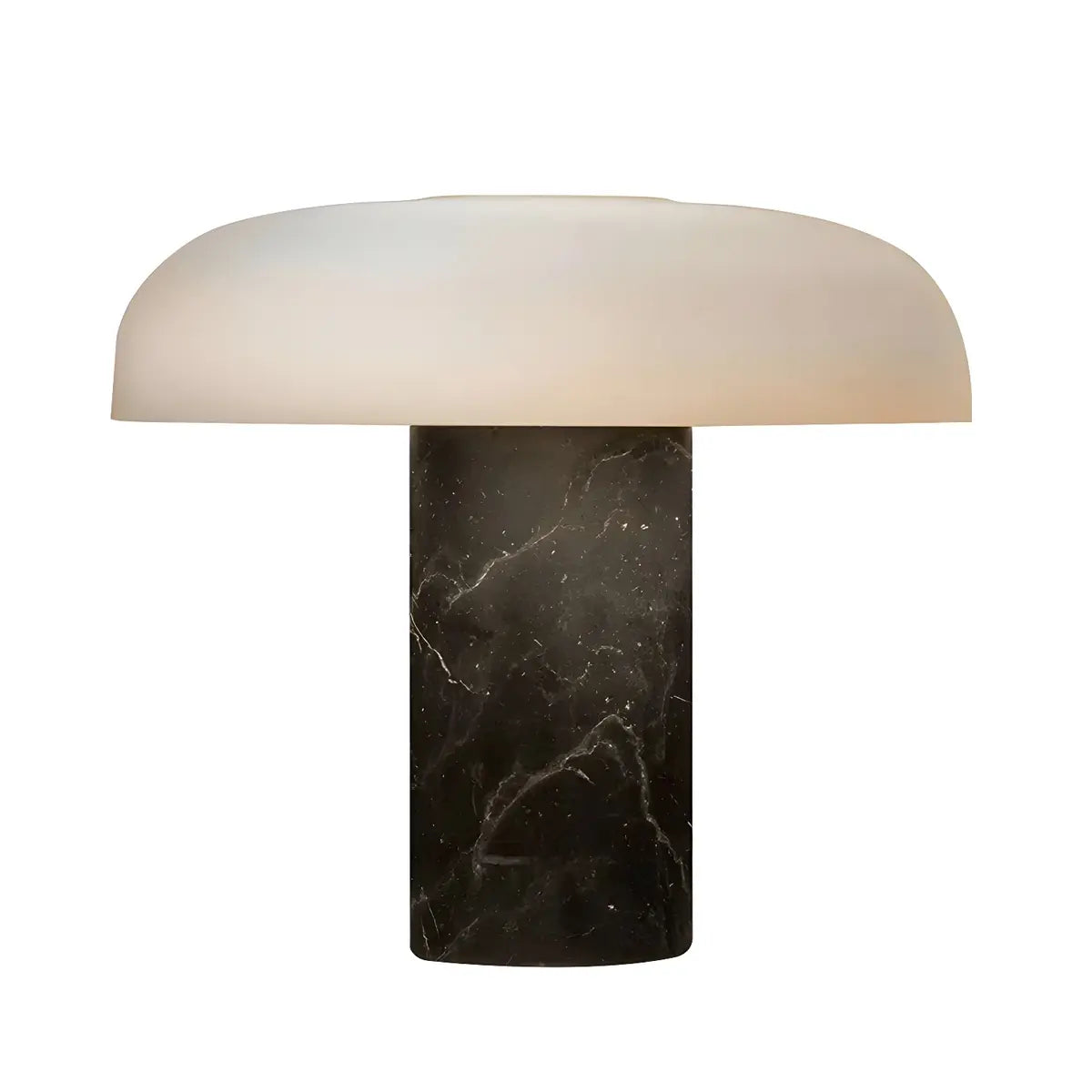 Minimalist Mushroom Black Marble Bedroom Table Lamp Image - 5