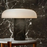 Minimalist Mushroom Black Marble Bedroom Table Lamp Image - 9