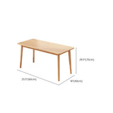 Minimalist Natural Wood Rectangle Drawers Computer Desk #size