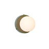 Minimalist Opal Glass Round Green LED Wall Sconce Image - 6