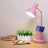 Minimalist Pink Bell Shade Metal Study Table Lamp Image - 5