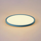 Minimalist Pink Circular LED Flush Mount Ceiling Light Image - 15