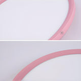 Minimalist Pink Circular LED Flush Mount Ceiling Light Image - 18