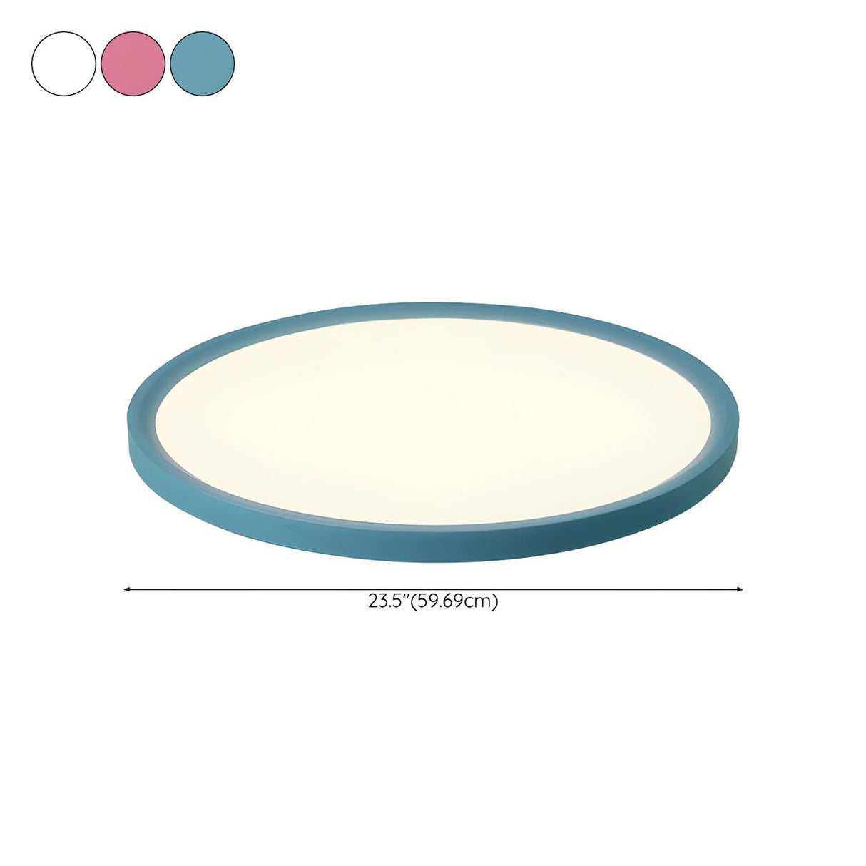 Minimalist Pink Circular LED Flush Mount Ceiling Light Image - 21