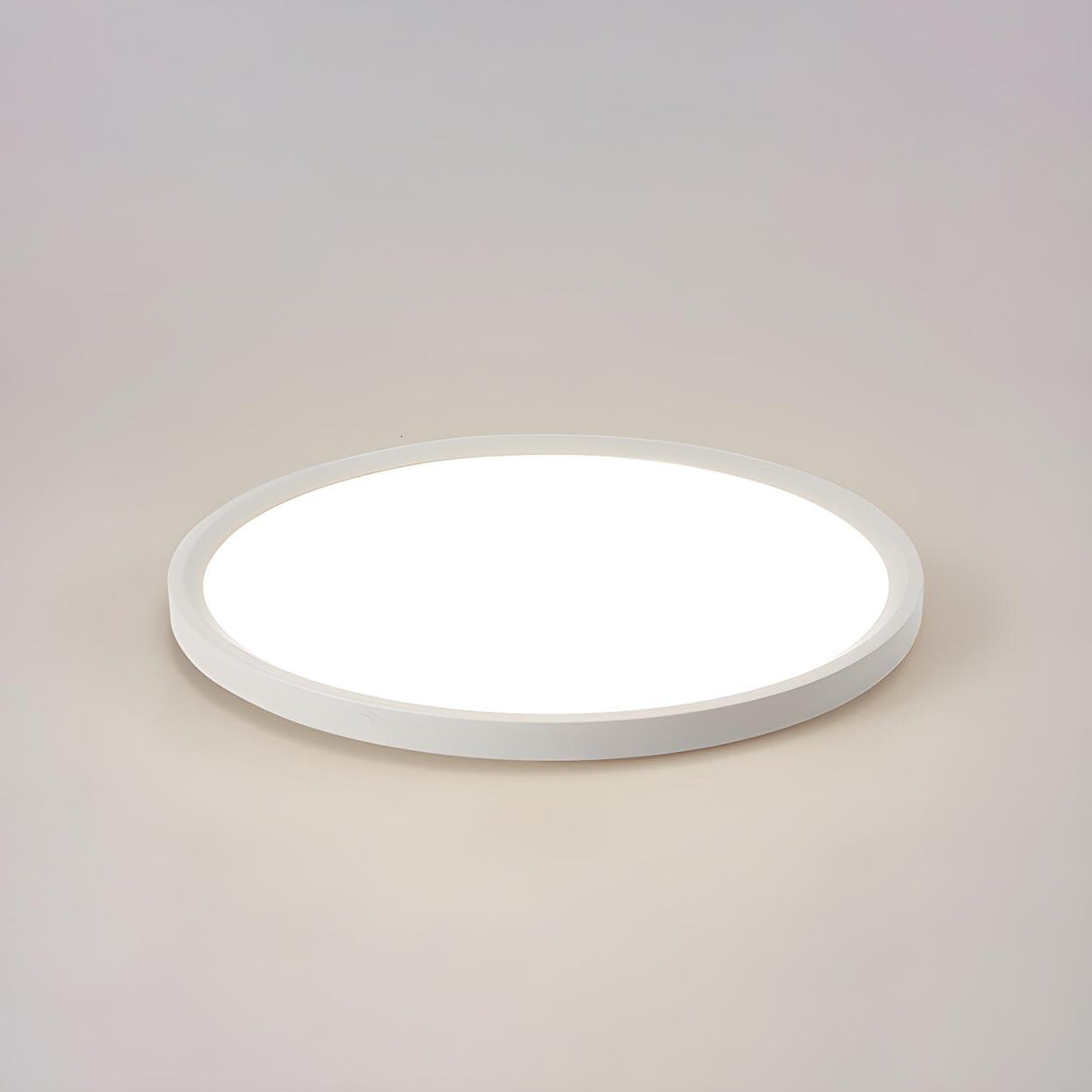 Minimalist Pink Circular LED Flush Mount Ceiling Light Image - 4