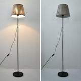 Minimalist Pleated Shade Metal Modern Floor Lamp Image - 10