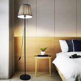 Minimalist Pleated Shade Metal Modern Floor Lamp Image - 14