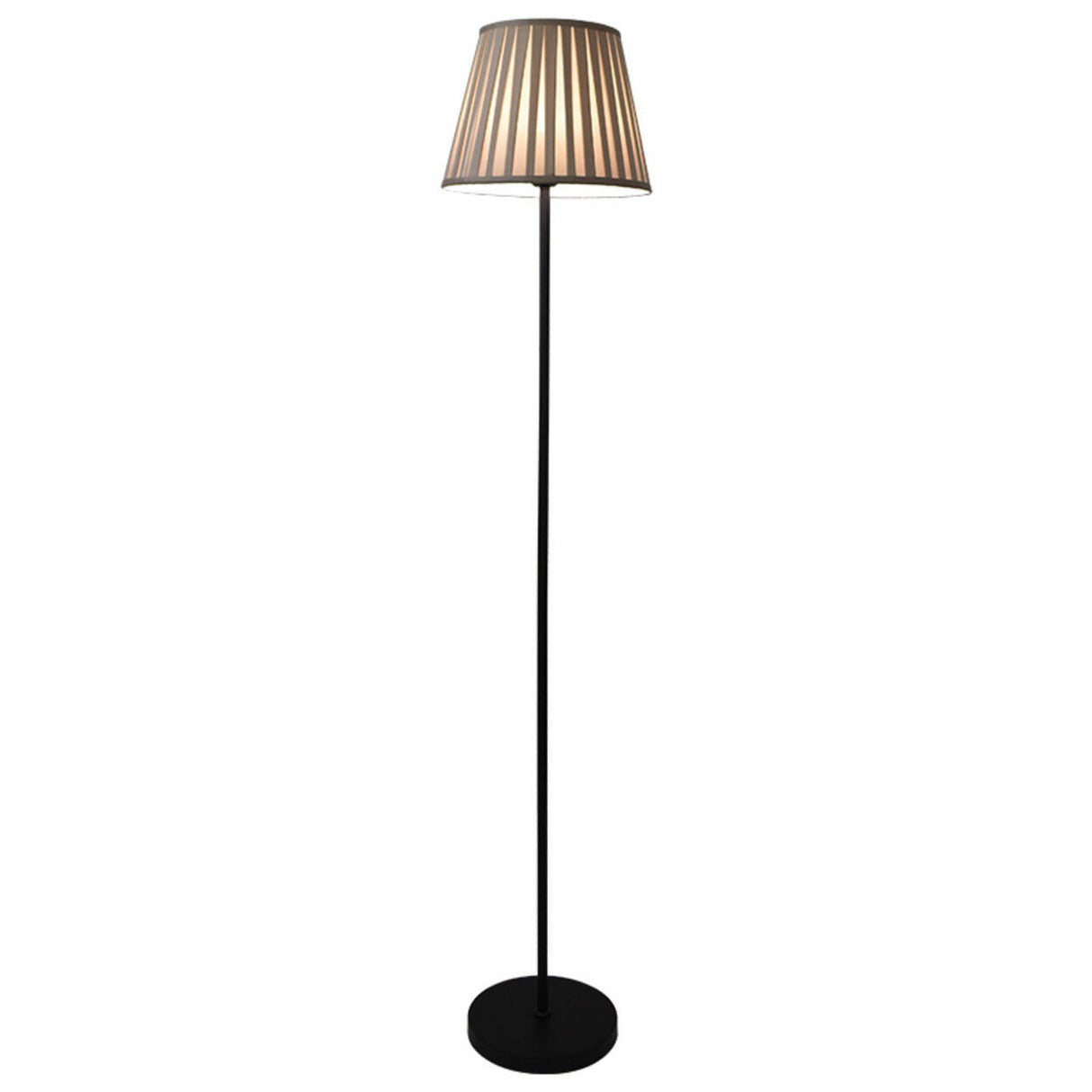 Minimalist Pleated Shade Metal Modern Floor Lamp Image - 5