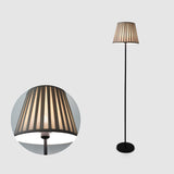 Minimalist Pleated Shade Metal Modern Floor Lamp Image - 6