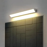 Minimalist Rectangle Metal LED Outdoor Wall Light White Image - 1