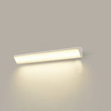 Minimalist Rectangle Metal LED Outdoor Wall Light White Image - 14