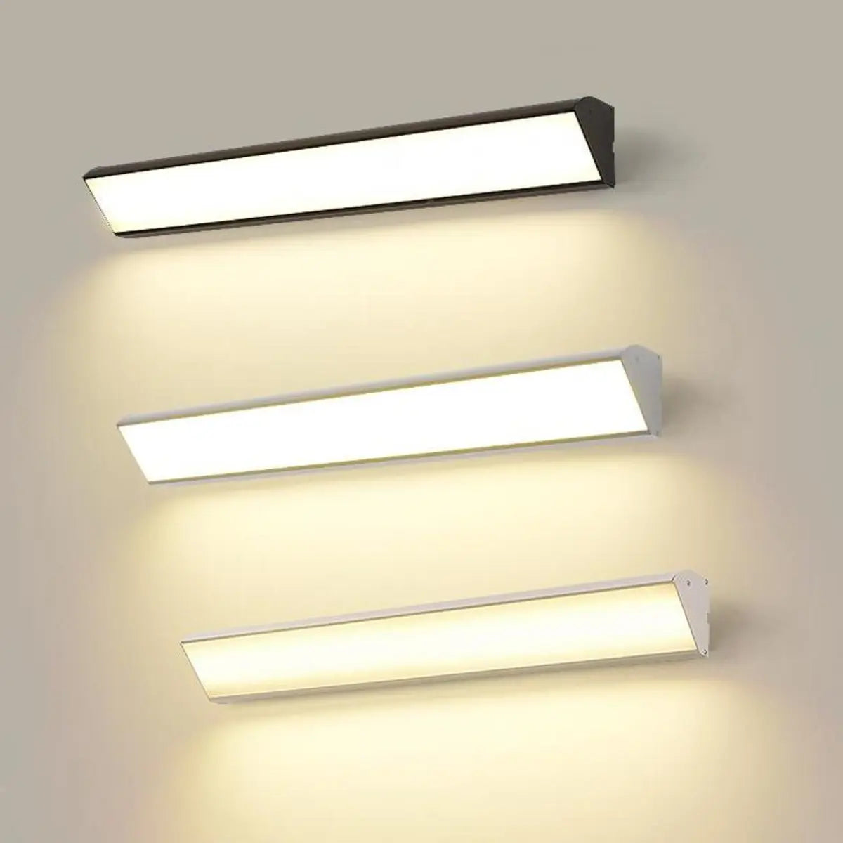 Minimalist Rectangle Metal LED Outdoor Wall Light White Image - 16