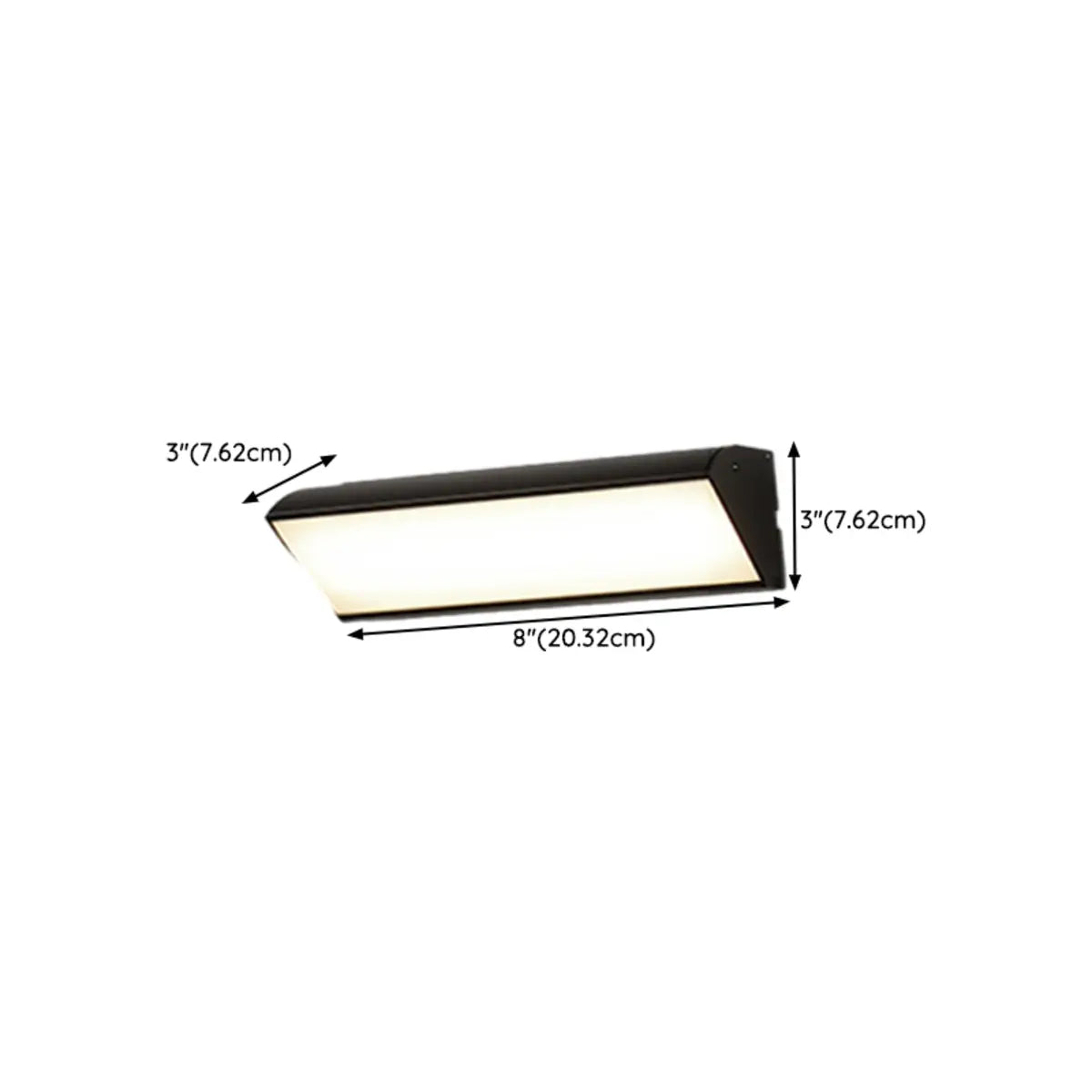 Minimalist Rectangle Metal LED Outdoor Wall Light White 