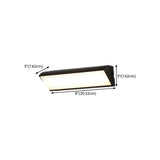 Minimalist Rectangle Metal LED Outdoor Wall Light White #size