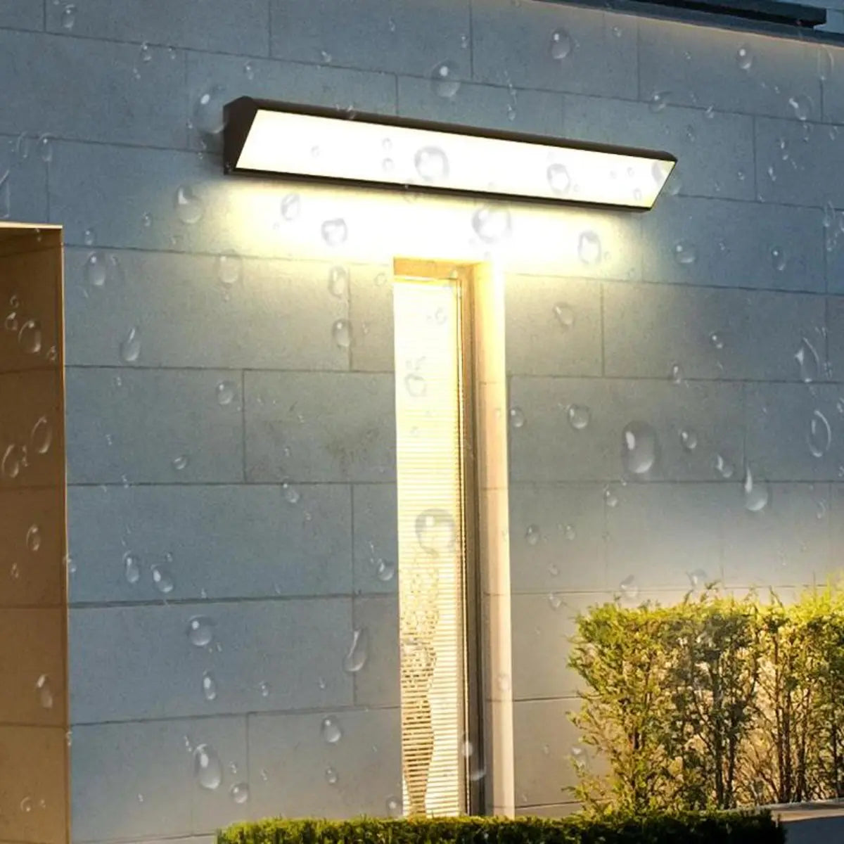 Minimalist Rectangle Metal LED Outdoor Wall Light White Image - 6