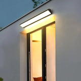 Minimalist Rectangle Metal LED Outdoor Wall Light White Image - 7