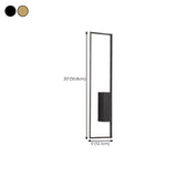 Minimalist Rectangular Black Frame LED Wall Sconce Image - 24