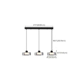 Minimalist Rectangular Glass Bedroom Pendant Light Image - 13