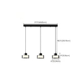 Minimalist Rectangular Glass Bedroom Pendant Light Image - 15