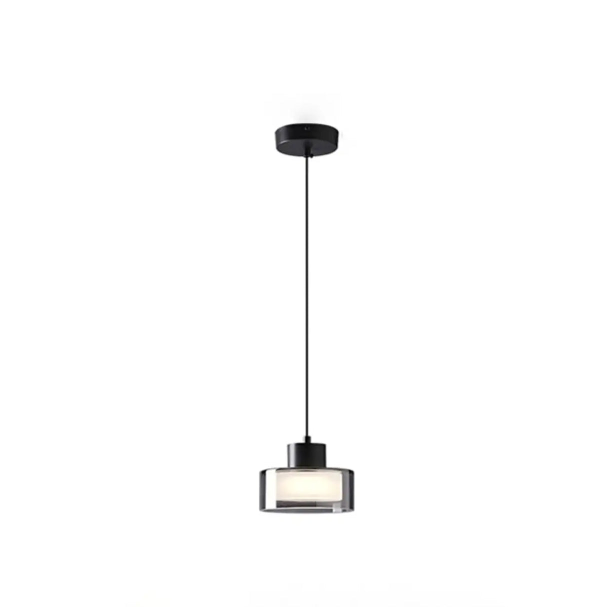 Minimalist Rectangular Glass Bedroom Pendant Light Image - 5