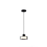 Minimalist Rectangular Glass Bedroom Pendant Light Image - 5