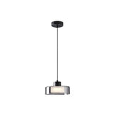 Minimalist Rectangular Glass Bedroom Pendant Light Image - 6