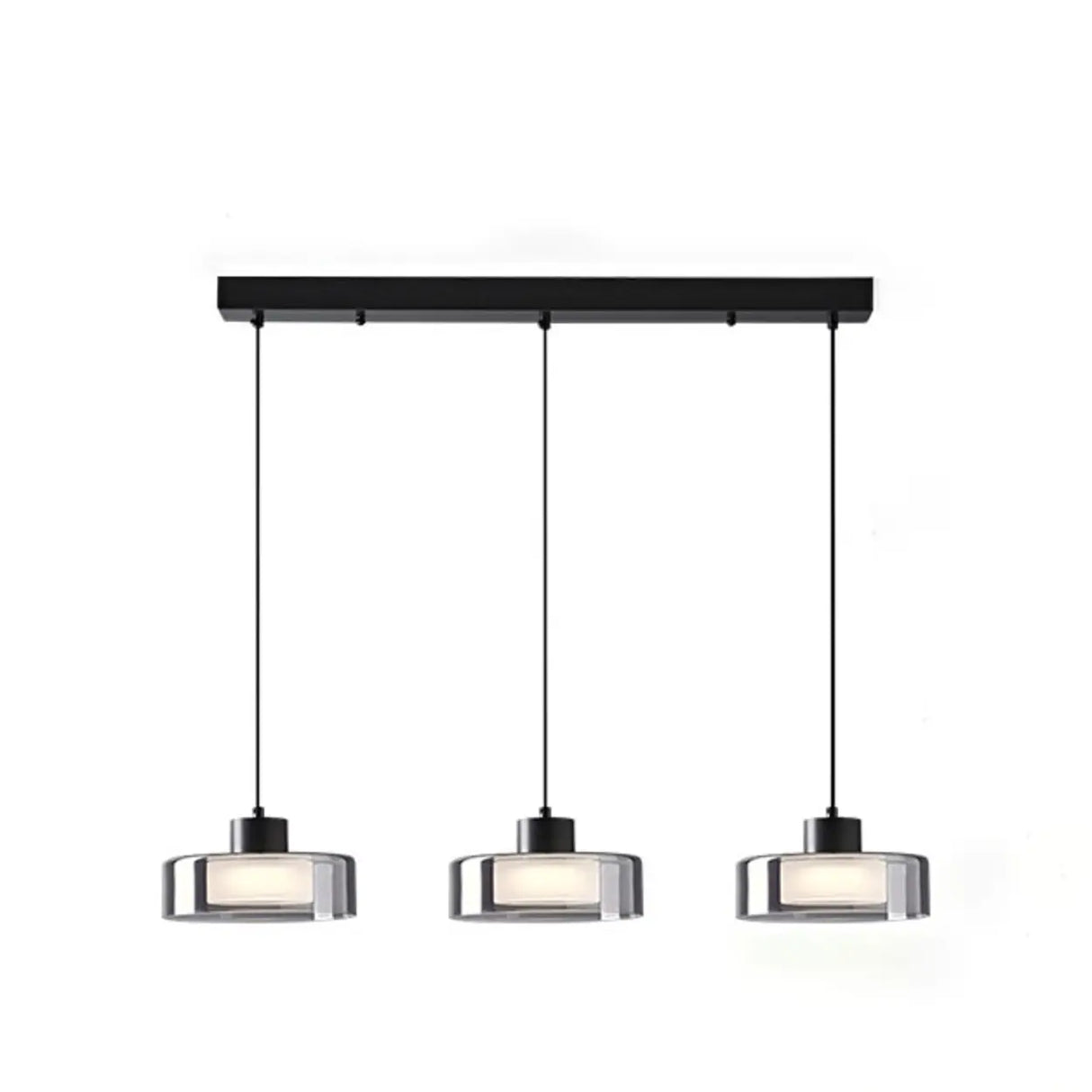 Minimalist Rectangular Glass Bedroom Pendant Light Image - 8