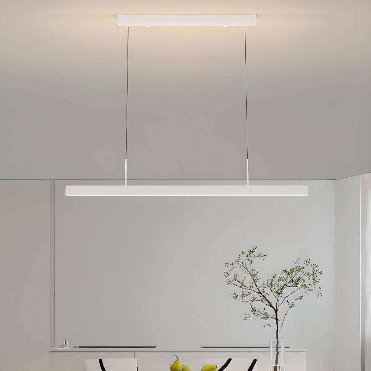 Minimalist Rectangular LED Island Ceiling Light Image - 3