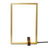 Minimalist Rectangular Metal Frame Bedroom Table Lamp Image - 5