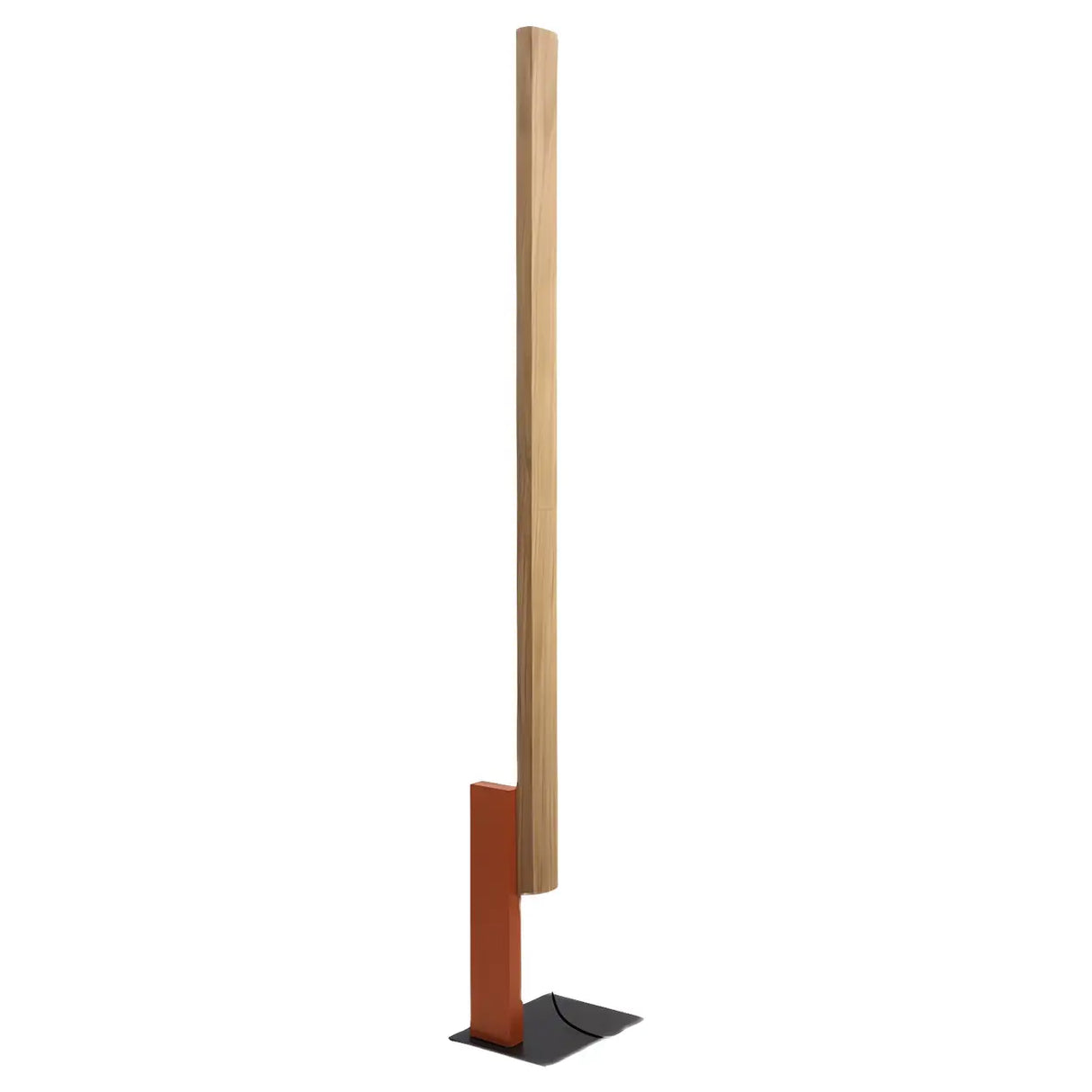 Minimalist Rectangular Wooden LED Modern Floor Lamp Image - 5