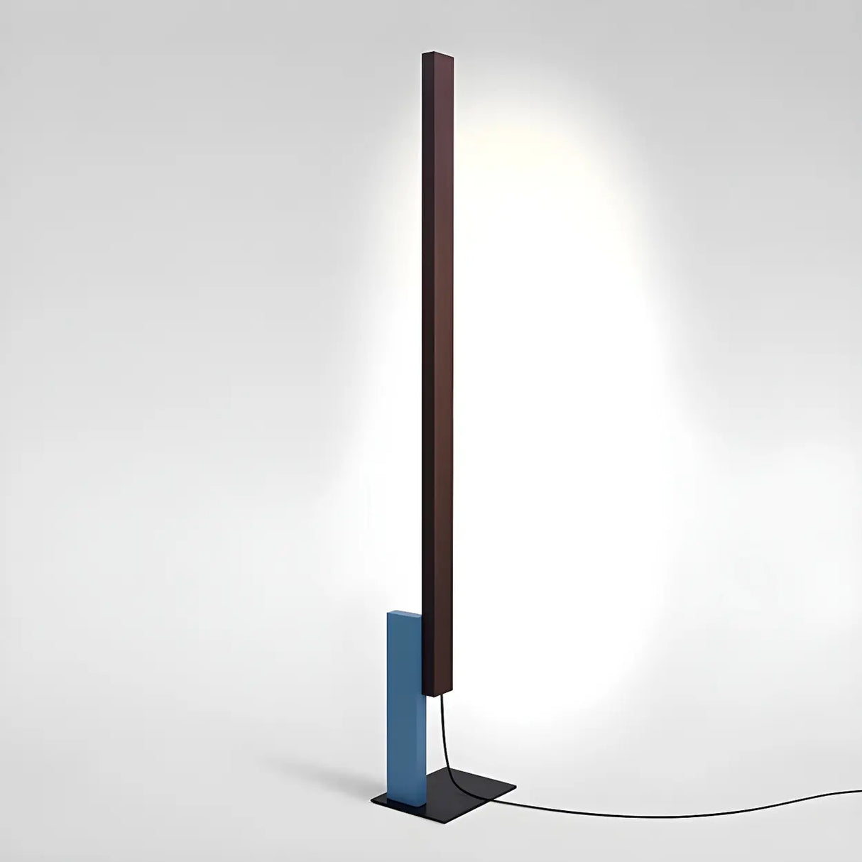 Minimalist Rectangular Wooden LED Modern Floor Lamp Image - 7