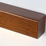 Minimalist Rectangular Wooden Linear LED Vanity Light Image - 12