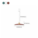 Minimalist Red Disc LED Pendant Light Dining Room #size