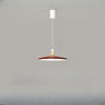 Minimalist Red Disc LED Pendant Light Dining Room Image - 2